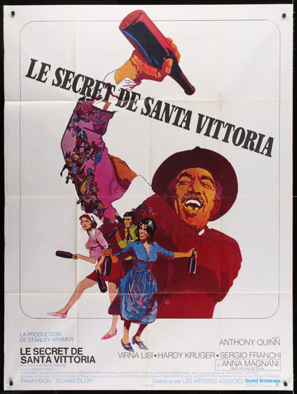 An original movie poster by Bob Peak for the film the Secret of Santa Vittoria