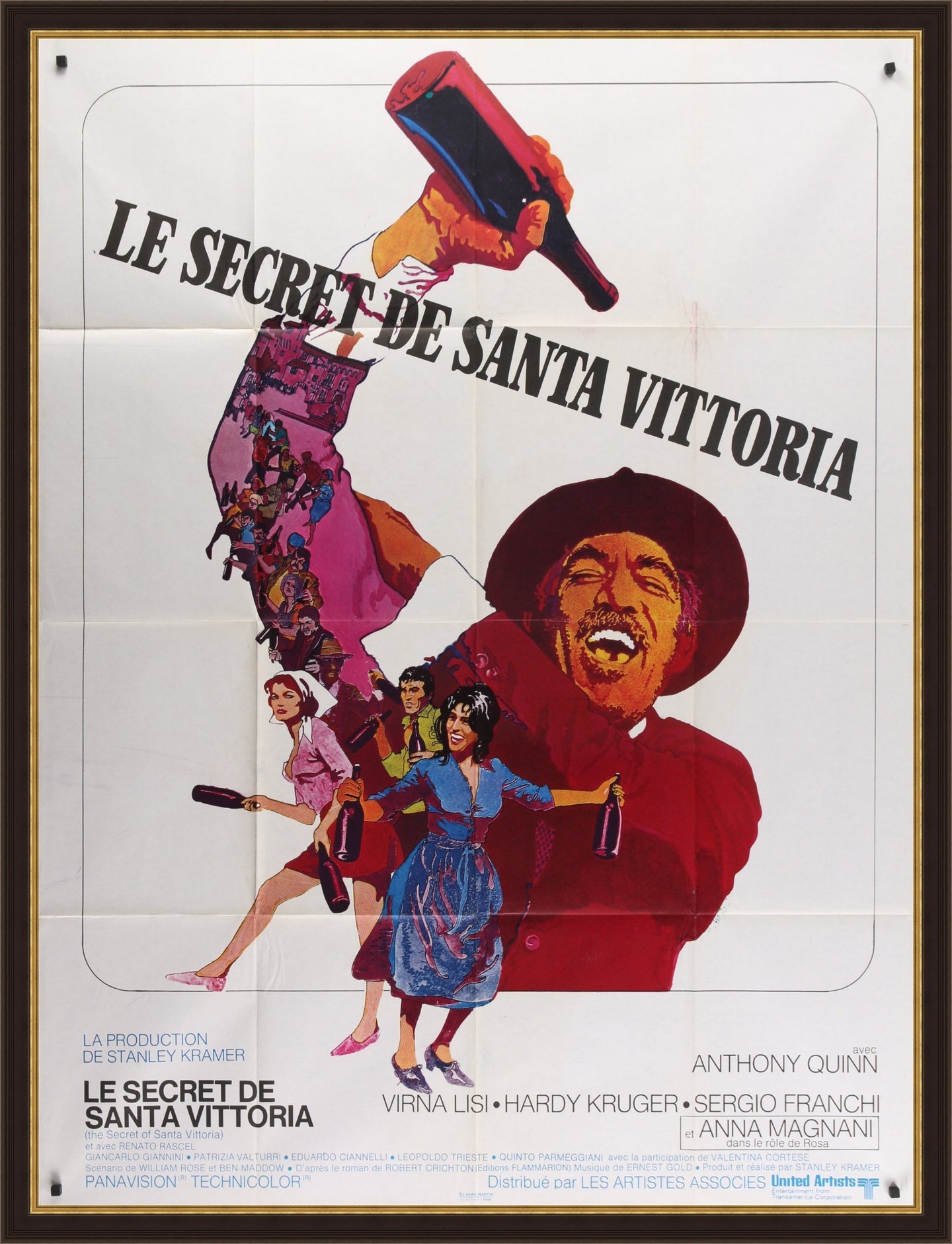 An original movie poster by Bob Peak for the film the Secret of Santa Vittoria