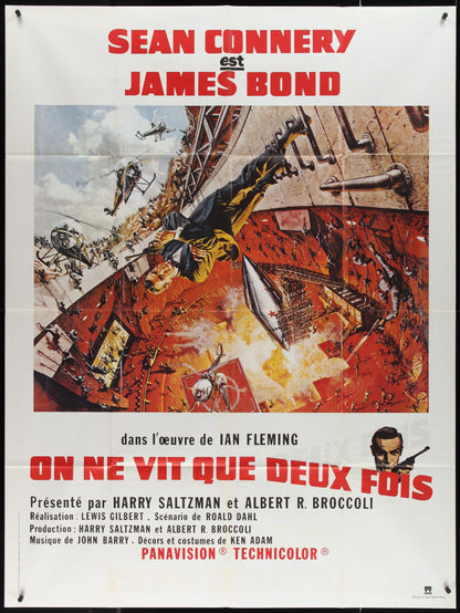 An original French movie poster for the James Bond film You Only Live Twice