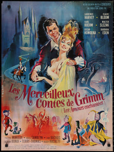 An original French movie poster for the film The Wonderful World of the Brothers Grimm
