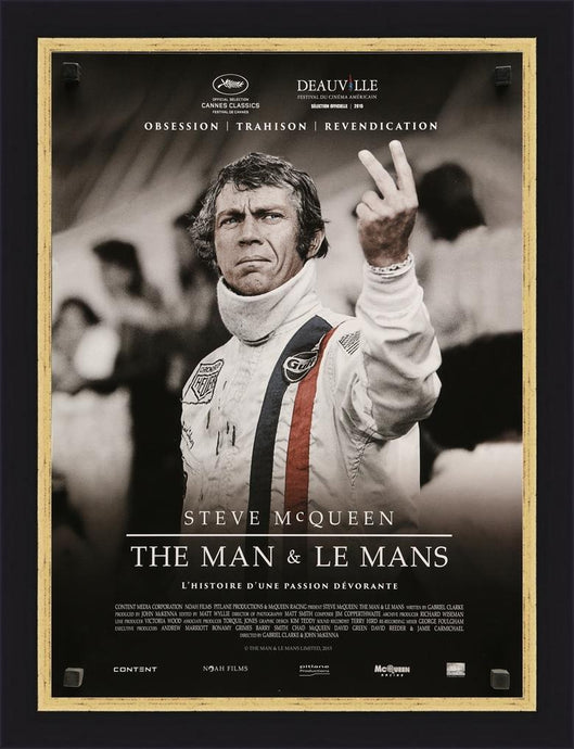 An original movie poster for the film Steve McQueen The Man and Le Mans