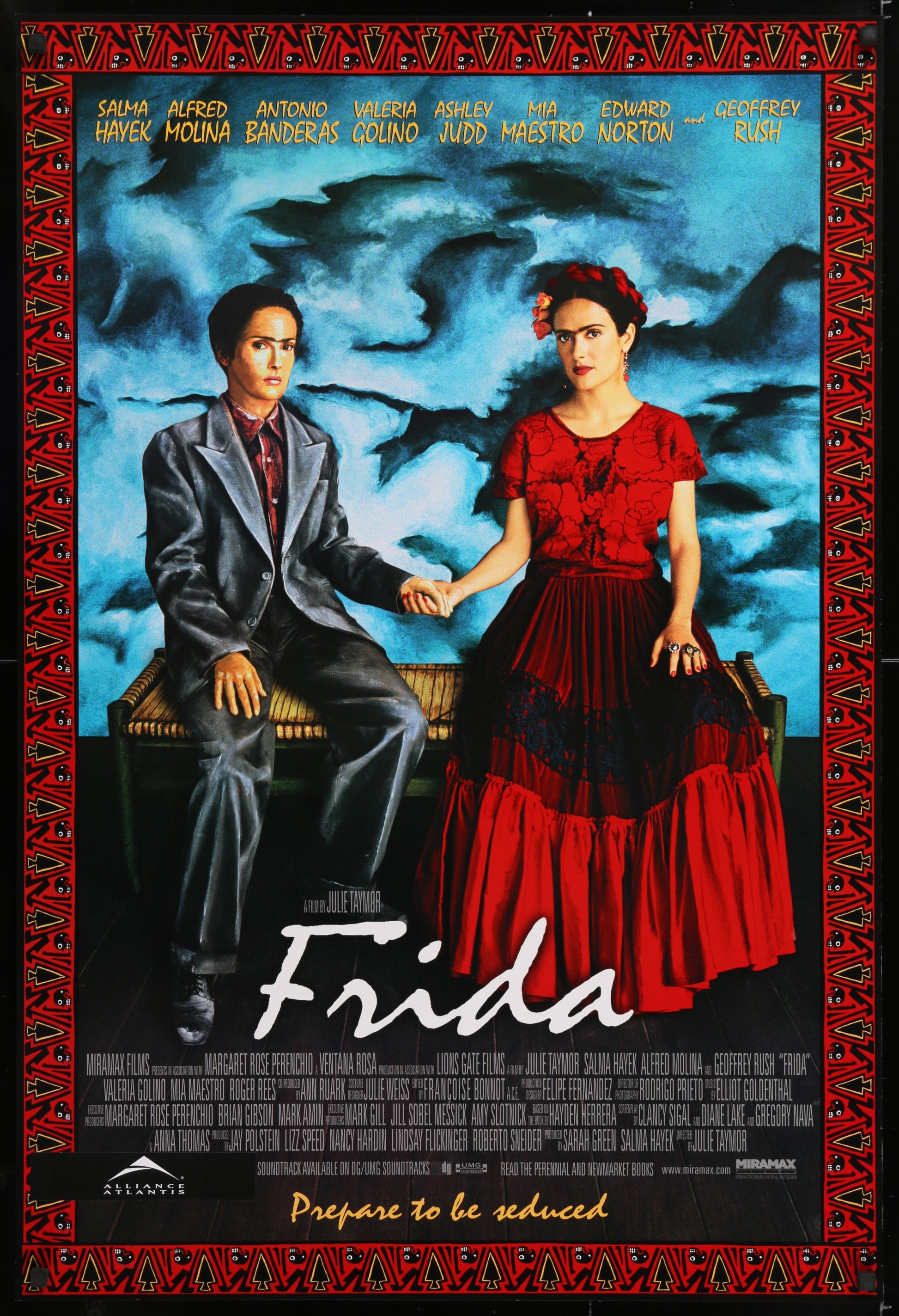 An original movie poster for the film Frida