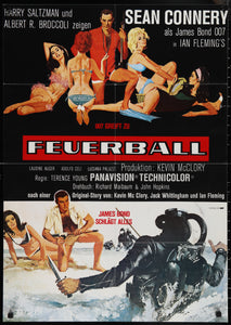 An original movie poster for the James Bond film Thunderball