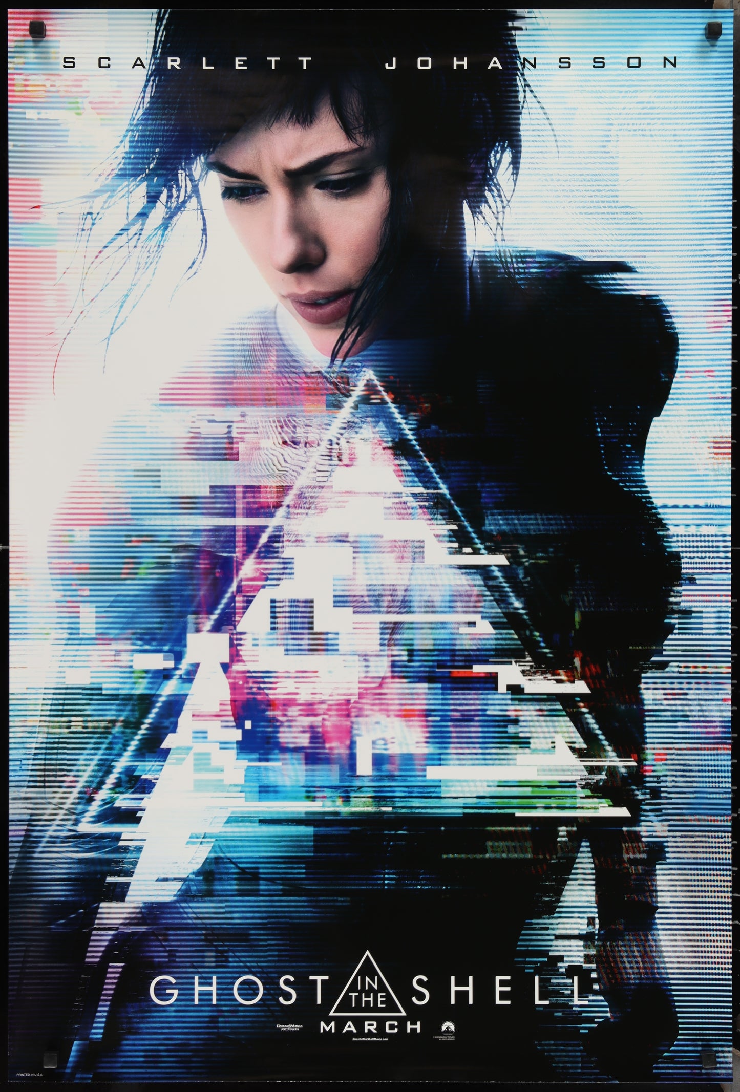 An original movie poster for the film Ghost In The Shell