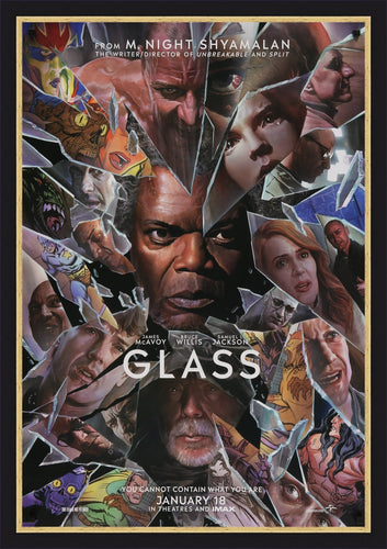 An original movie poster for the film Glass