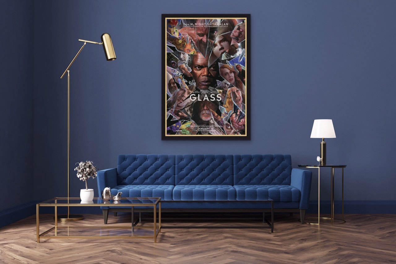 An original movie poster for the film Glass
