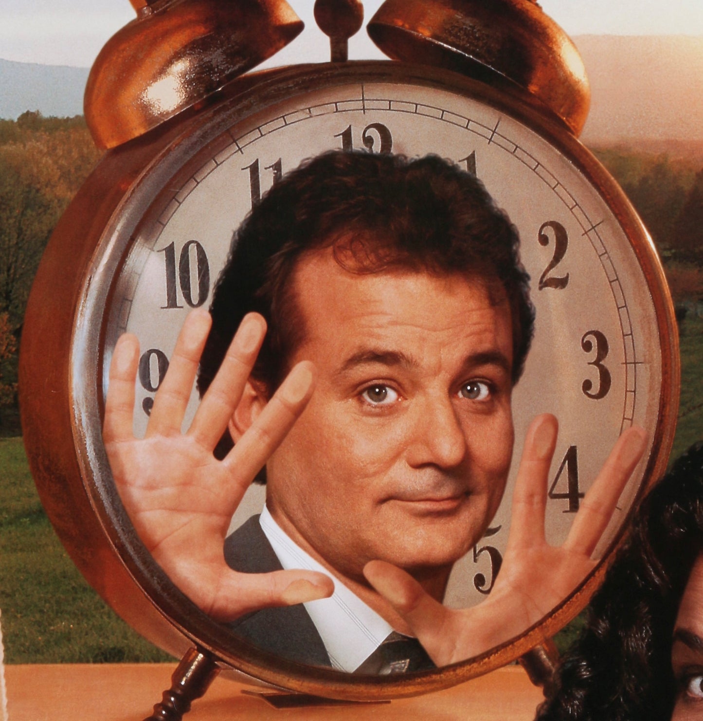 An original movie poster for the Bill Murray film Groundhog Day