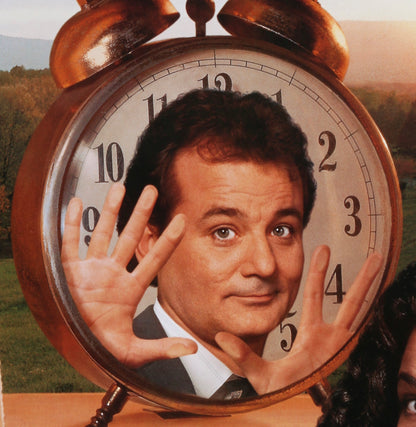An original movie poster for the Bill Murray film Groundhog Day