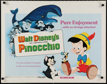 Load image into Gallery viewer, An original half sheet movie poster for the Disney film Pinocchio