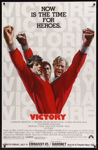 An original movie poster for the film Escape to Victory