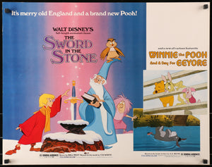 An original movie poster for Disney's The Sword In The Stone and Winnie the Pooh and a Day for Eeyore