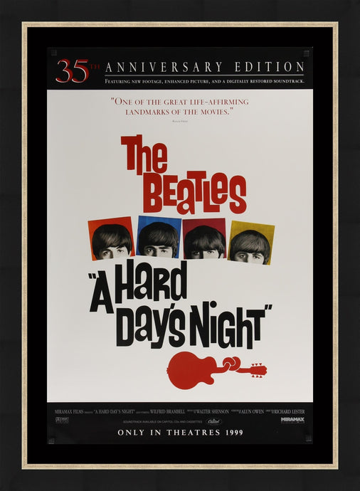 An original one sheet movie poster for the Beatles' A Hard Day's Night