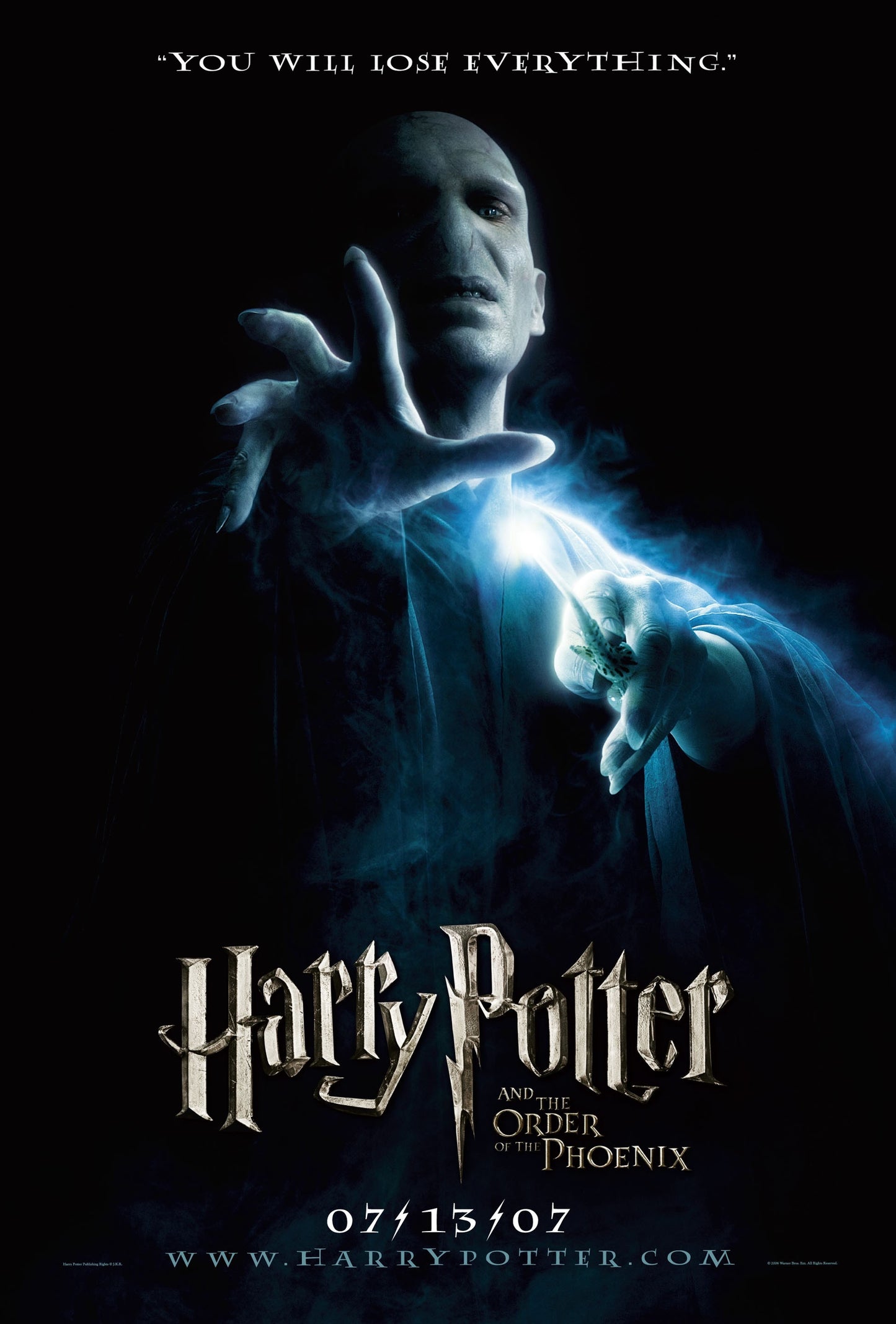 An original movie poster for the film Harry Potter and the Order of the Phoenix