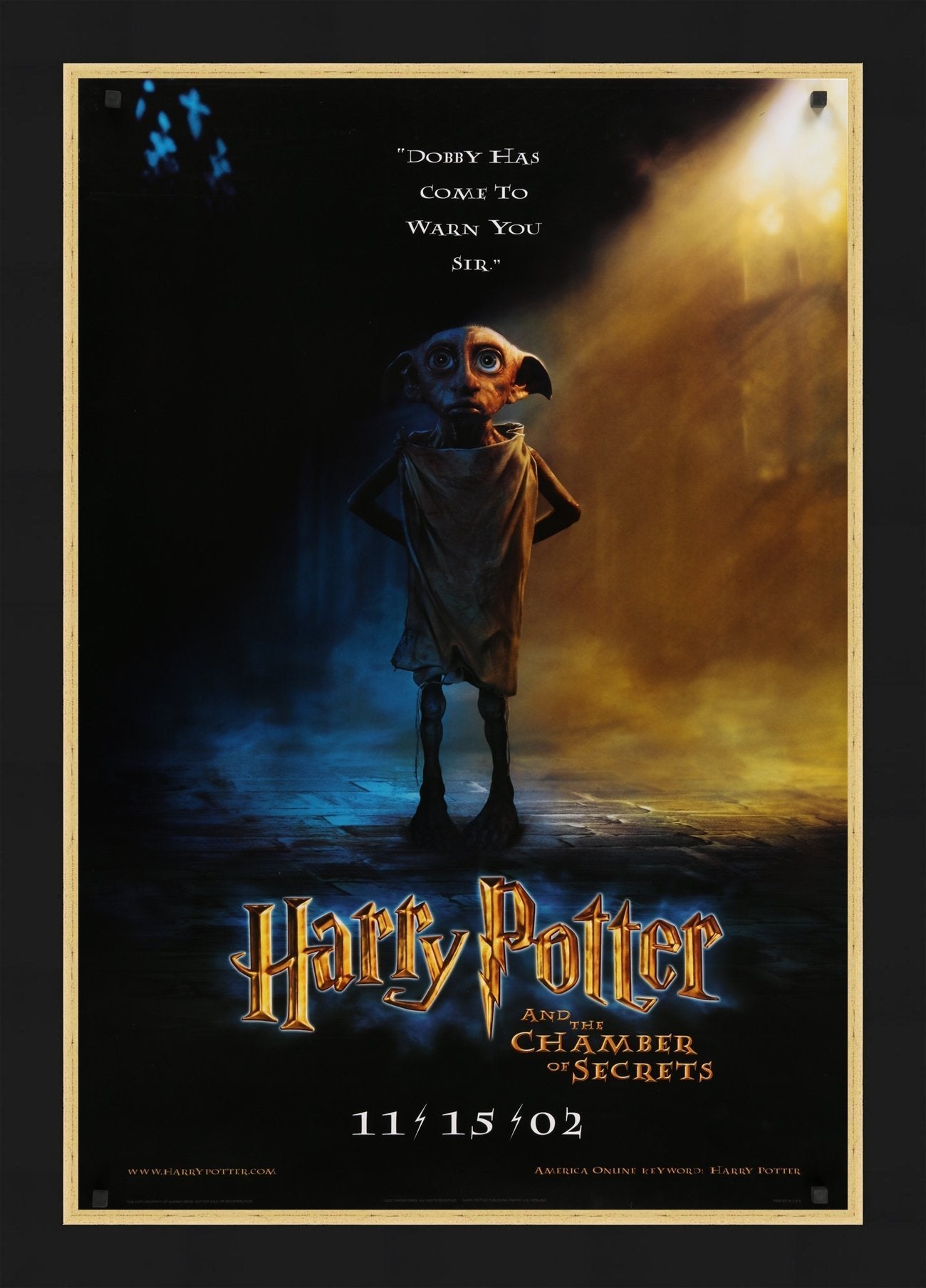 An original movie poster for HARRY POTTER and THE CHAMBER OF SECRETS