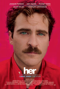 An original movie poster for the Spike Jonze film Her