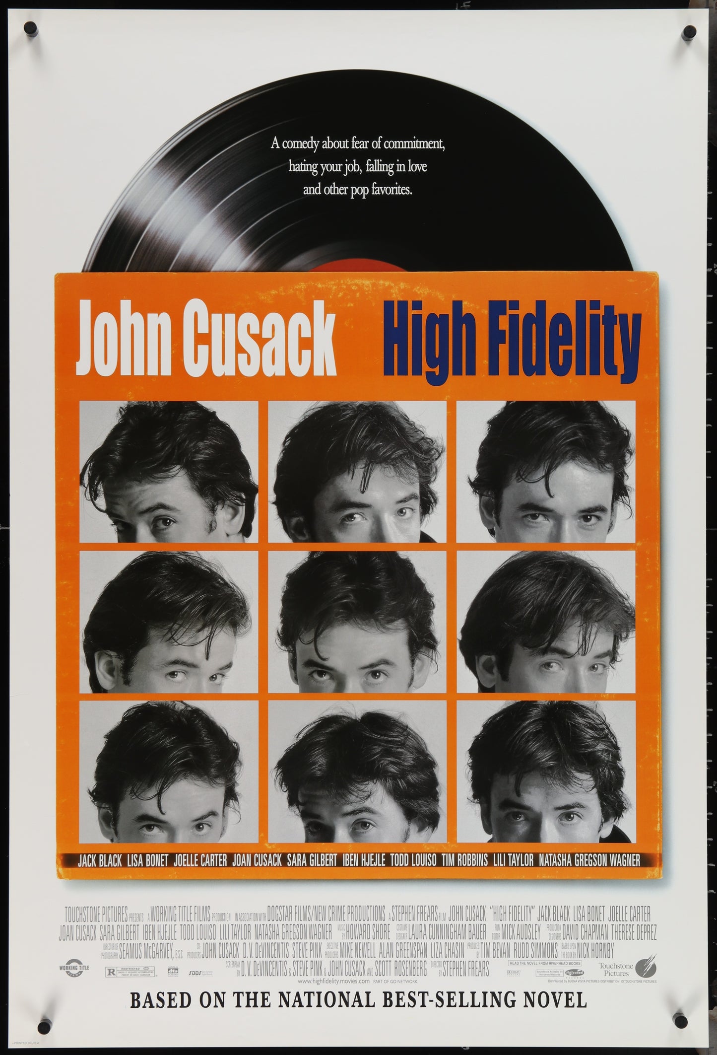 An original movie poster for the film High Fidelity
