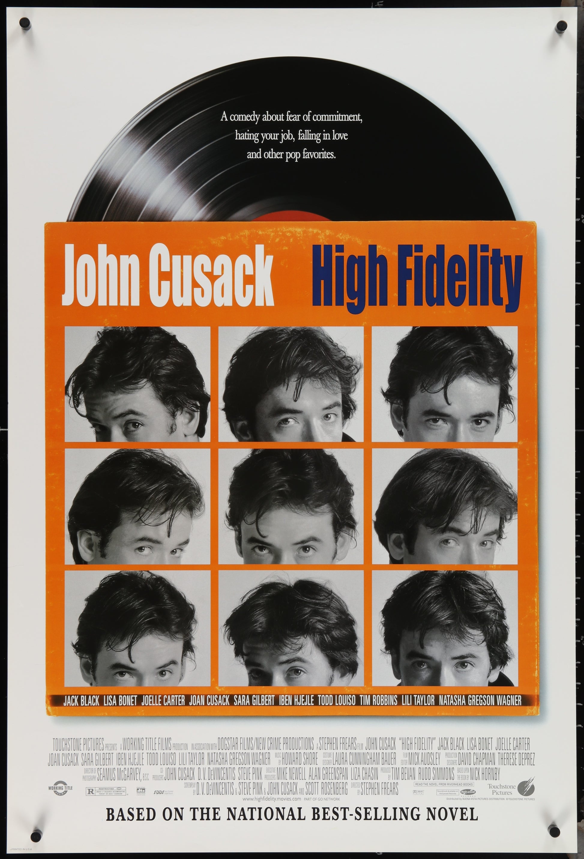 An original movie poster for the film High Fidelity