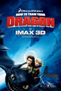 An original movie poster for the film How To Train Your Dragon