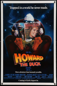An original movie poster for the Marvel film Howard The Duck
