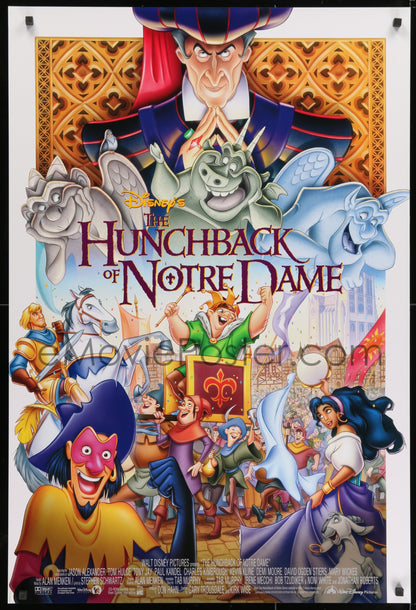 An original movie poster for Disney's The Hunchback of Notre Dame