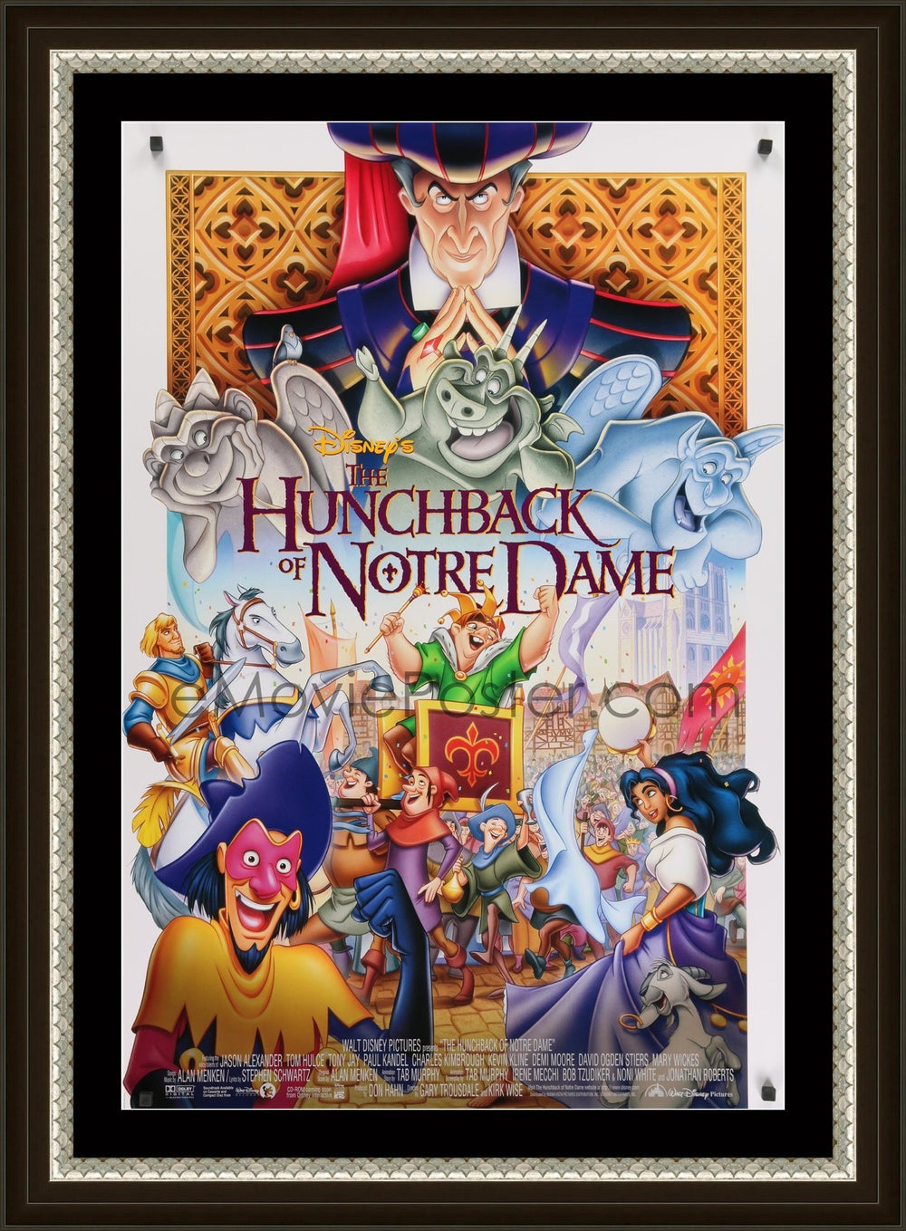 An original movie poster for Disney's The Hunchback of Notre Dame