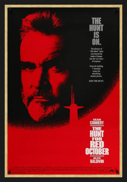 An original movie poster for the film The Hunt for Red October