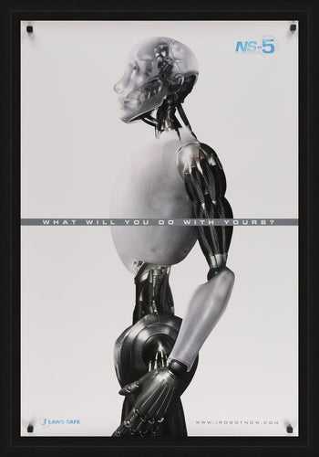 An original movie poster for the film I, Robot based on a story by Isaac Asimov