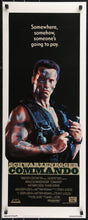 Load image into Gallery viewer, An original movie poster for the Arnold Schwarzenegger film Commando