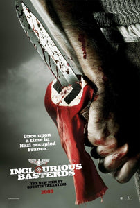 An original movie poster for the Tarantino film Inglourious Basterds