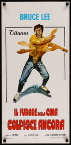 An original Italian Locandina for the Bruce Lee film Fists of Fury
