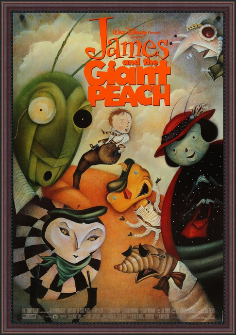 An original movie poster for Disney's James and the Giant Peach