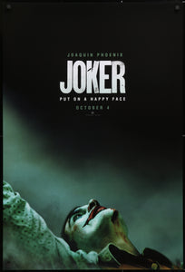 An original movie poster for the DC film Joker