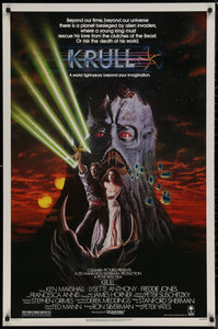 An original movie poster for the sci-fi film Krull