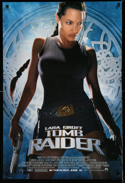 An original movie poster for the Angelina Jolie film Lara Croft Tomb Raider