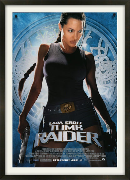 An original movie poster for the Angelina Jolie film Lara Croft Tomb Raider