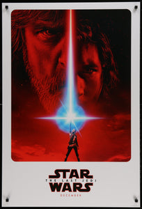An original one sheet teaser movie poster for Star Wars VIII - The Last Jedi