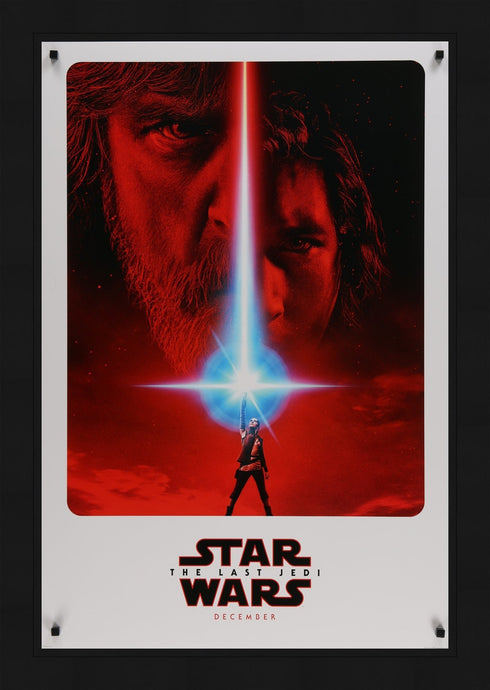 An original one sheet teaser movie poster for Star Wars VIII - The Last Jedi