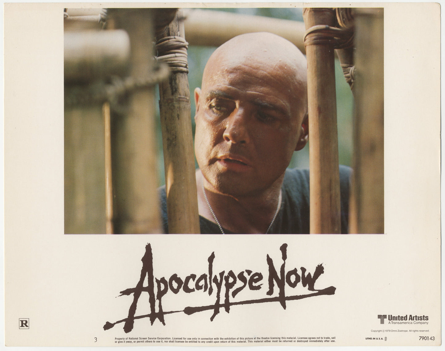An original 11x14 lobby card for the film Apocalypse Now
