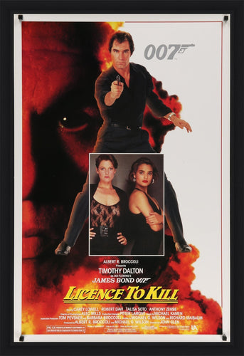 An original movie poster for the James Bond film Licence to Kill