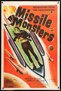 An original movie poster for the film Missile Monsters