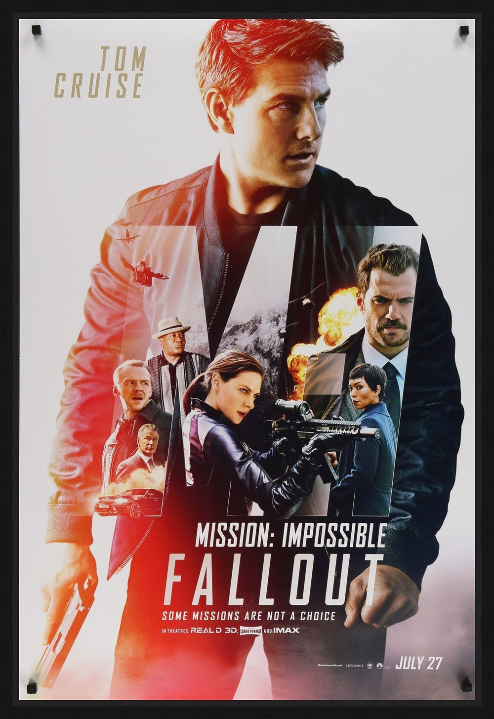 An original movie poster for the film Mission Impossible Fallout