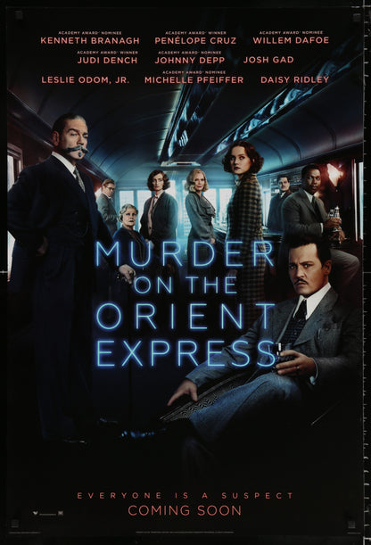 An original movie poster for the film Murder on the Orient Express