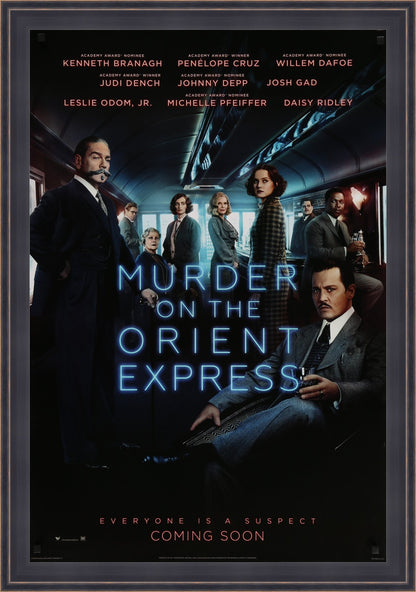 An original movie poster for the film Murder on the Orient Express