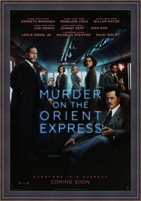 An original movie poster for the film Murder on the Orient Express