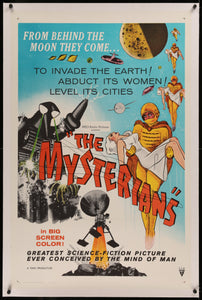 An original movie poster for the 1957 sci-fi film The Mysterians