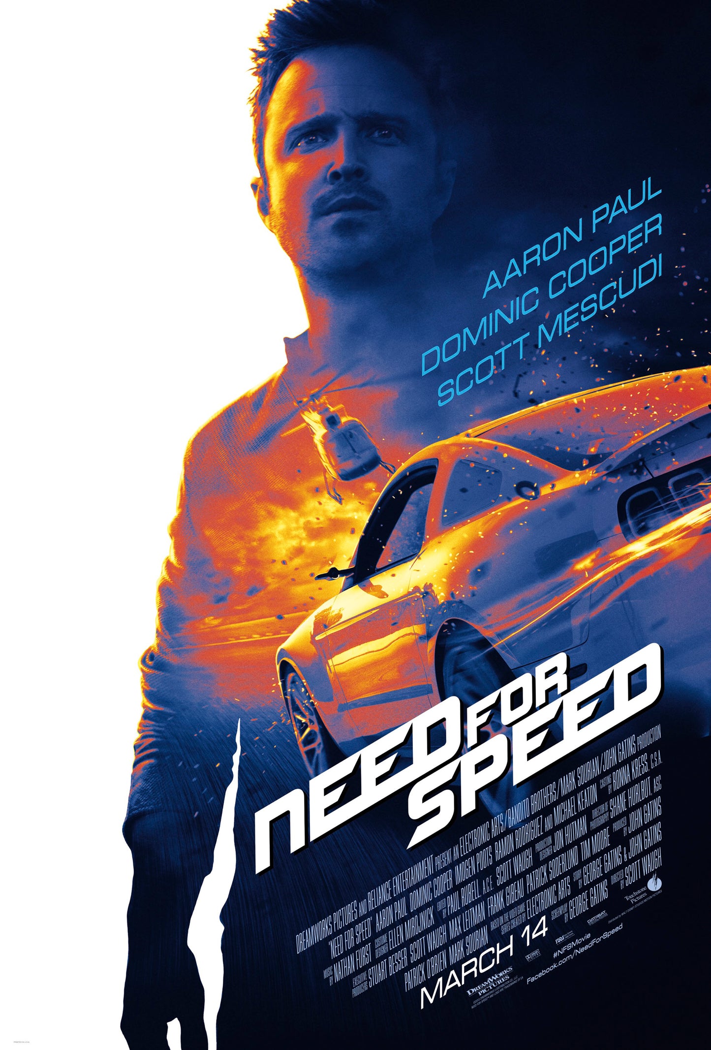 An original movie poster for the film Need For Speed