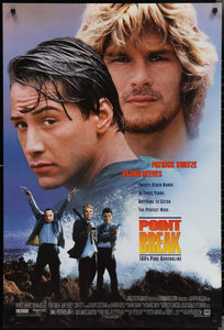 An original movie poster for the Patrick Swayze film Point Break