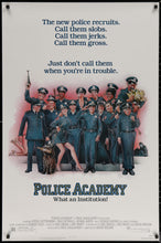 Load image into Gallery viewer, An original movie poster with artwork by Drew Struzan for the film Police Academy