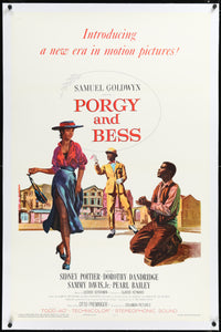 An original movie poster for the Sidney Poitier film Porgy and Bess