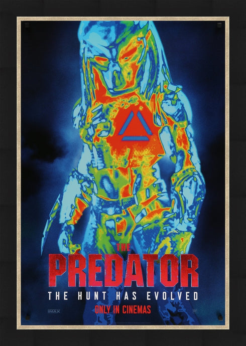 An original movie poster for the 2018 film Predator